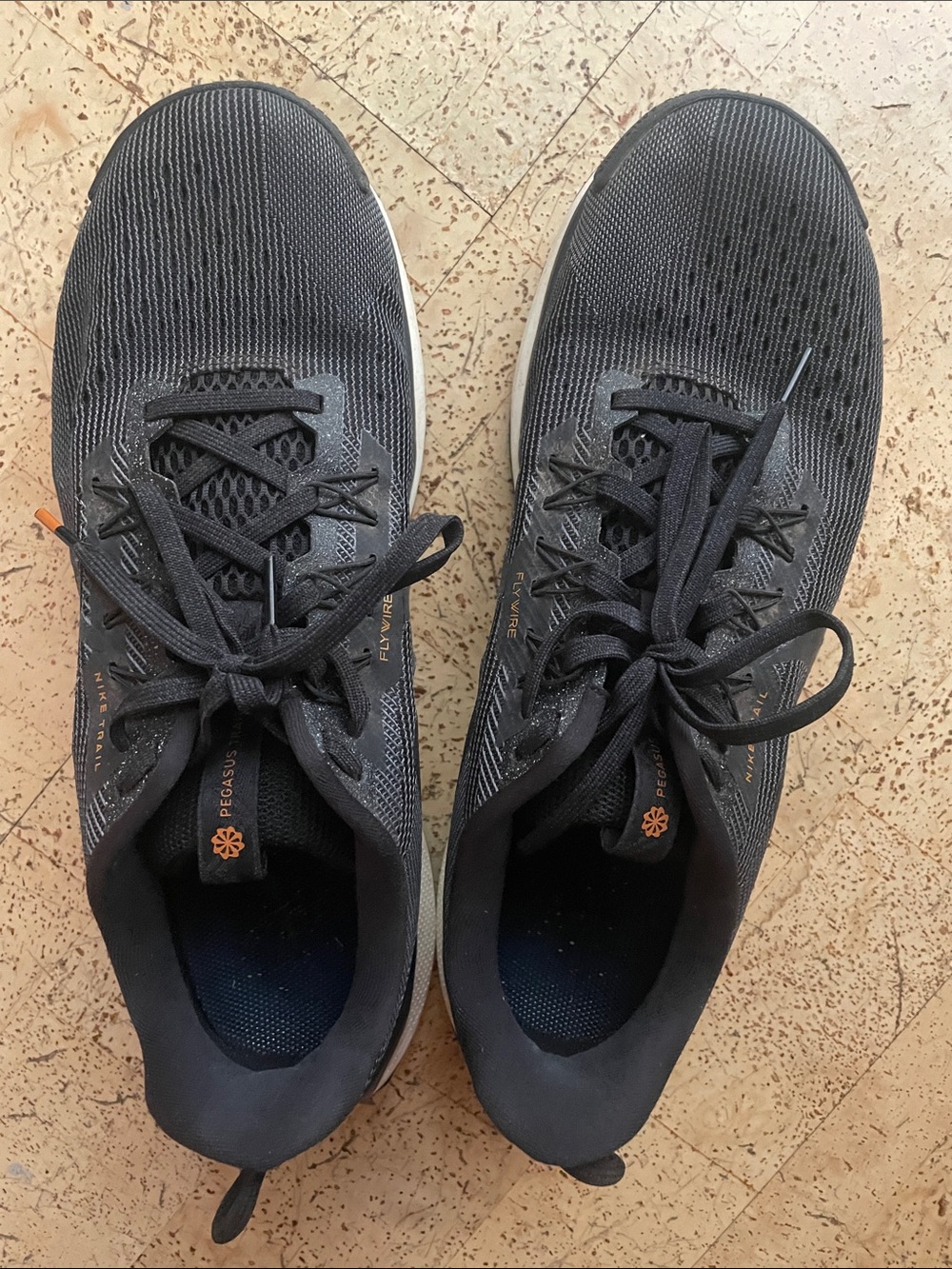 Nike Men's Black and Orange Running Shoes